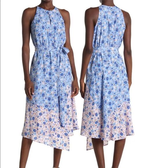 VINCE CAMUTO Floral Colorblock Midi DRess size 20W - Picture 1 of 8